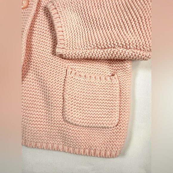 BABY GAP Baby Girls’ Milkshake Pink Baby Bear Ear Garter Cardigan Size 6-12M - Picture 6 of 9